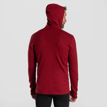 mens thermo regulate hoodie jacket full zip color maroon