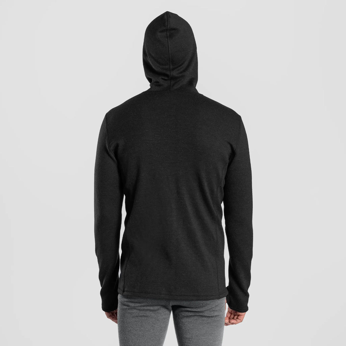 mens ultimate outdoor hoodie jacket full zip color black