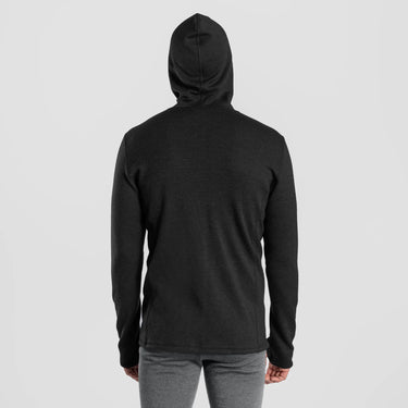 mens ultimate outdoor hoodie jacket full zip color black