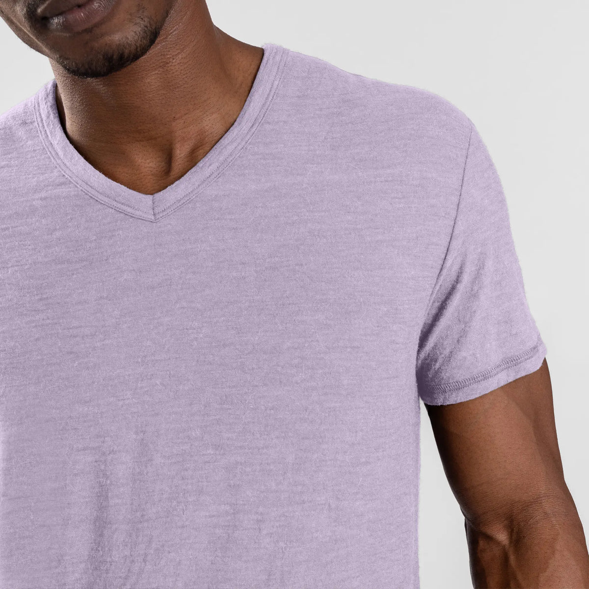 mens ultimate outdoor vneck tshirt color lilac