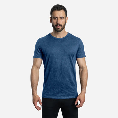 mens ultra soft crew neck tshirt color natural blue