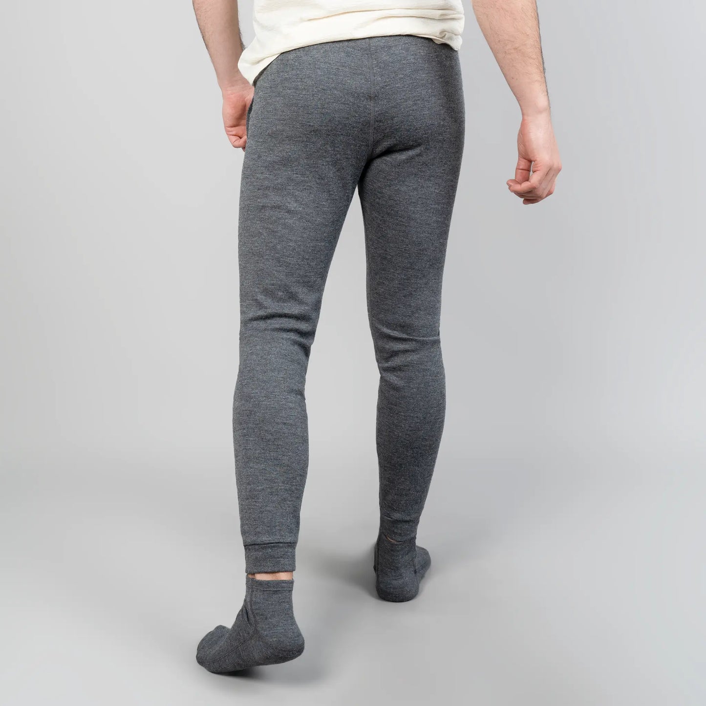 Men's Alpaca Wool Sweatpants: 420 Midweight color Gray
