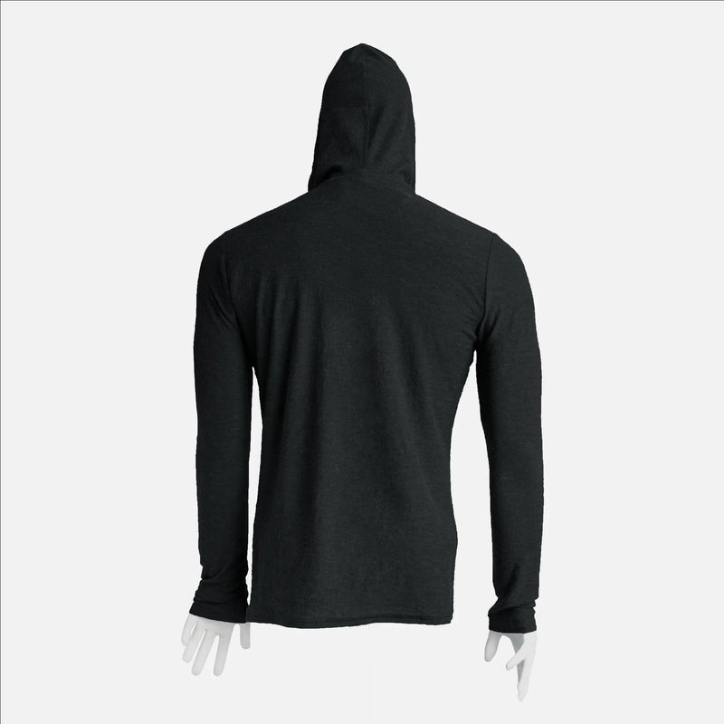 mens ultralight sun hoodie color black