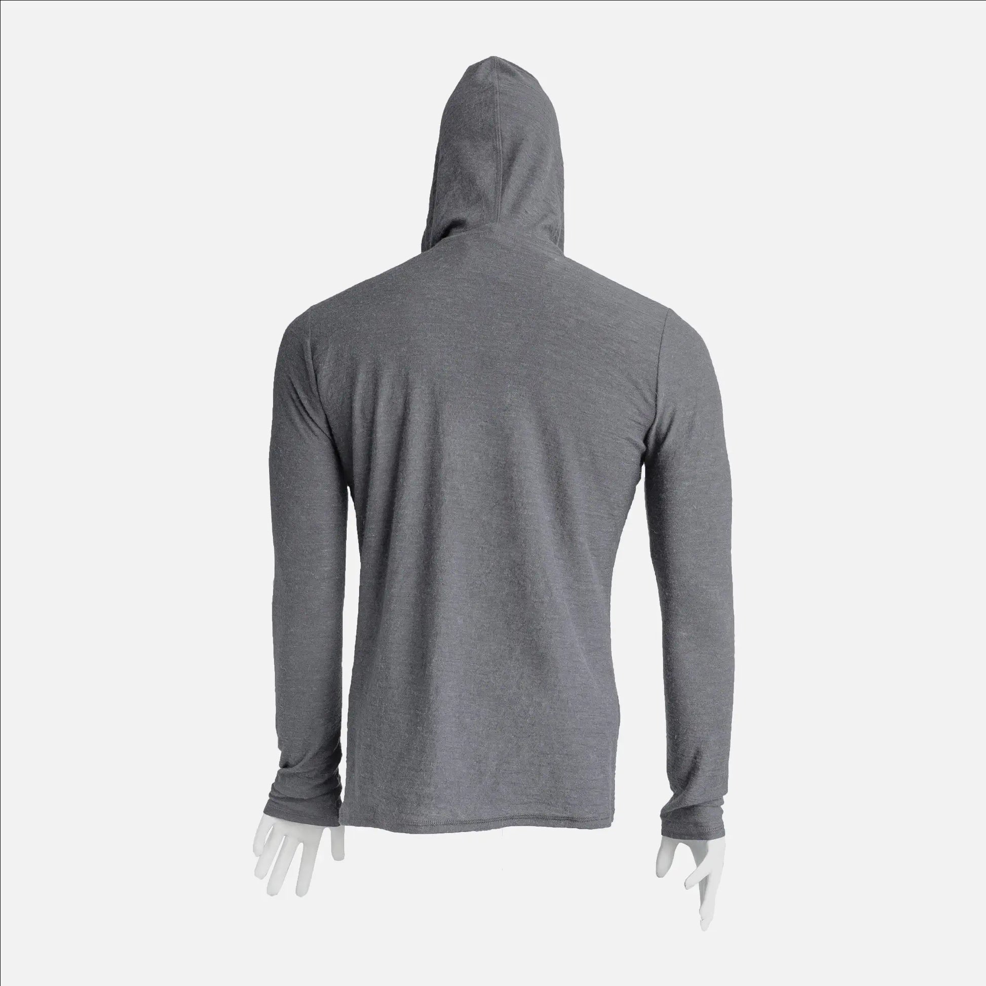 mens ultralight sun hoodie color gray