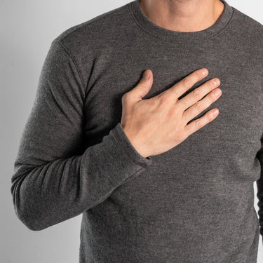 mens versatile design sweater lightweight color gray