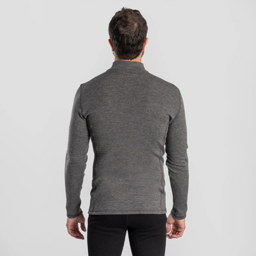mens warmest baselayer half zip color gray