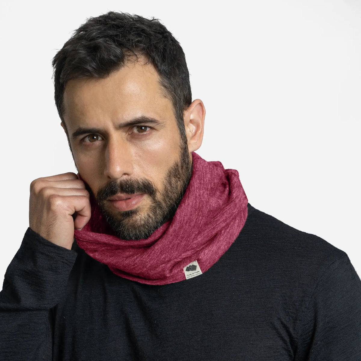 neck gaiter best fleece ultralight color natural red