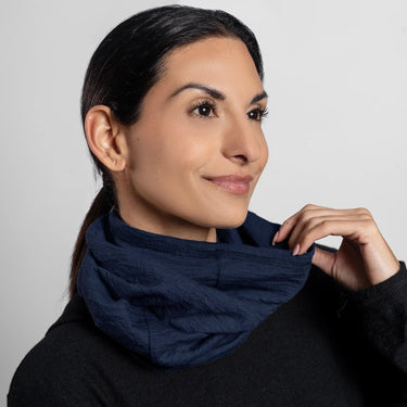 Alpaca Wool Neck Gaiter: 160 Ultralight color navy blue