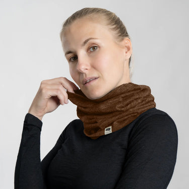 Alpaca Wool Neck Gaiter: 160 Ultralight color brown