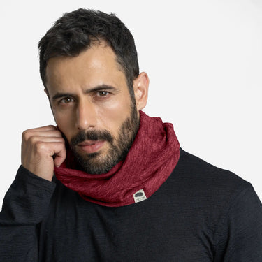 Alpaca Wool Neck Gaiter: 160 Ultralight color maroon