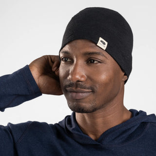 unisex active beanie color black