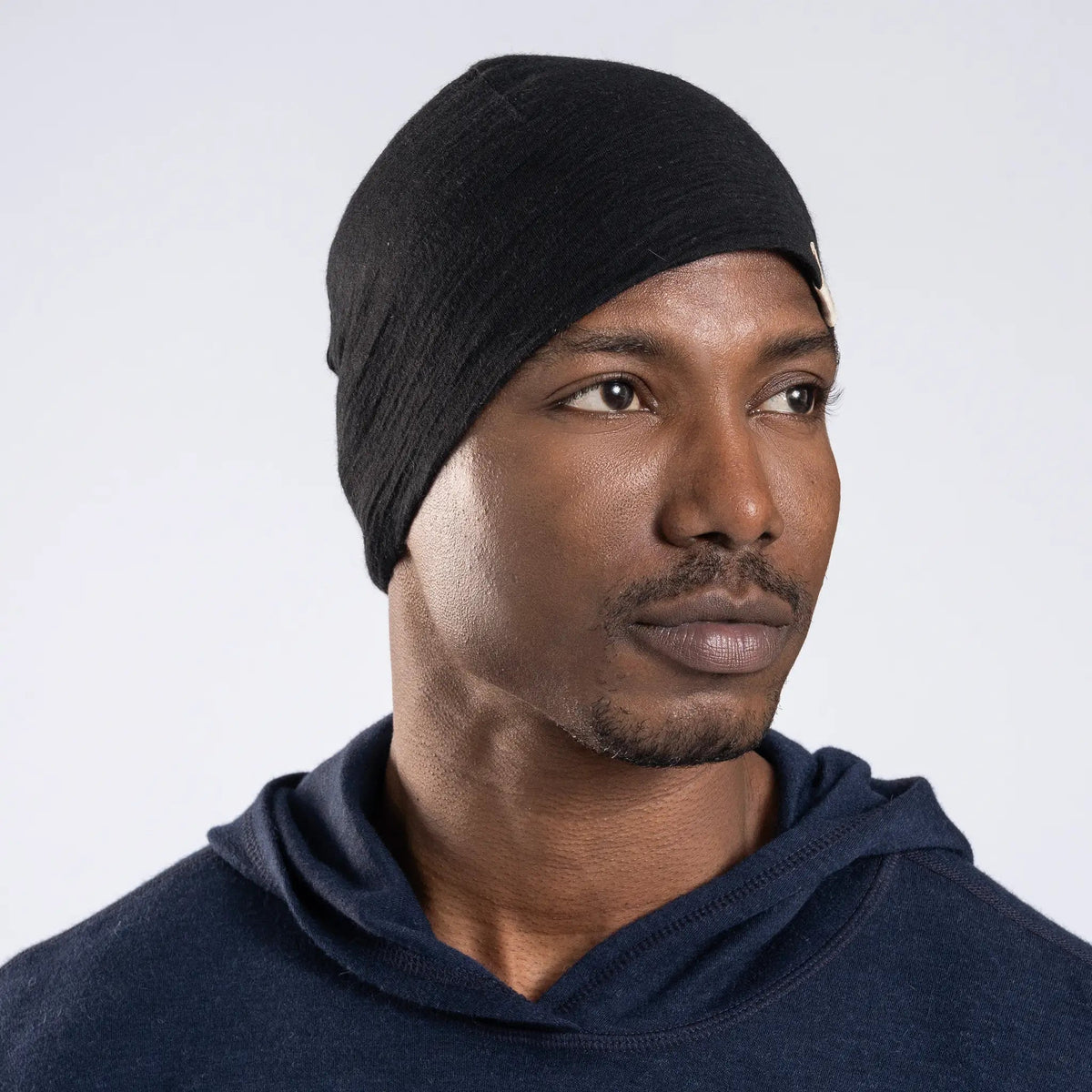 Alpaca Wool Beanie: 160 Ultralight color black