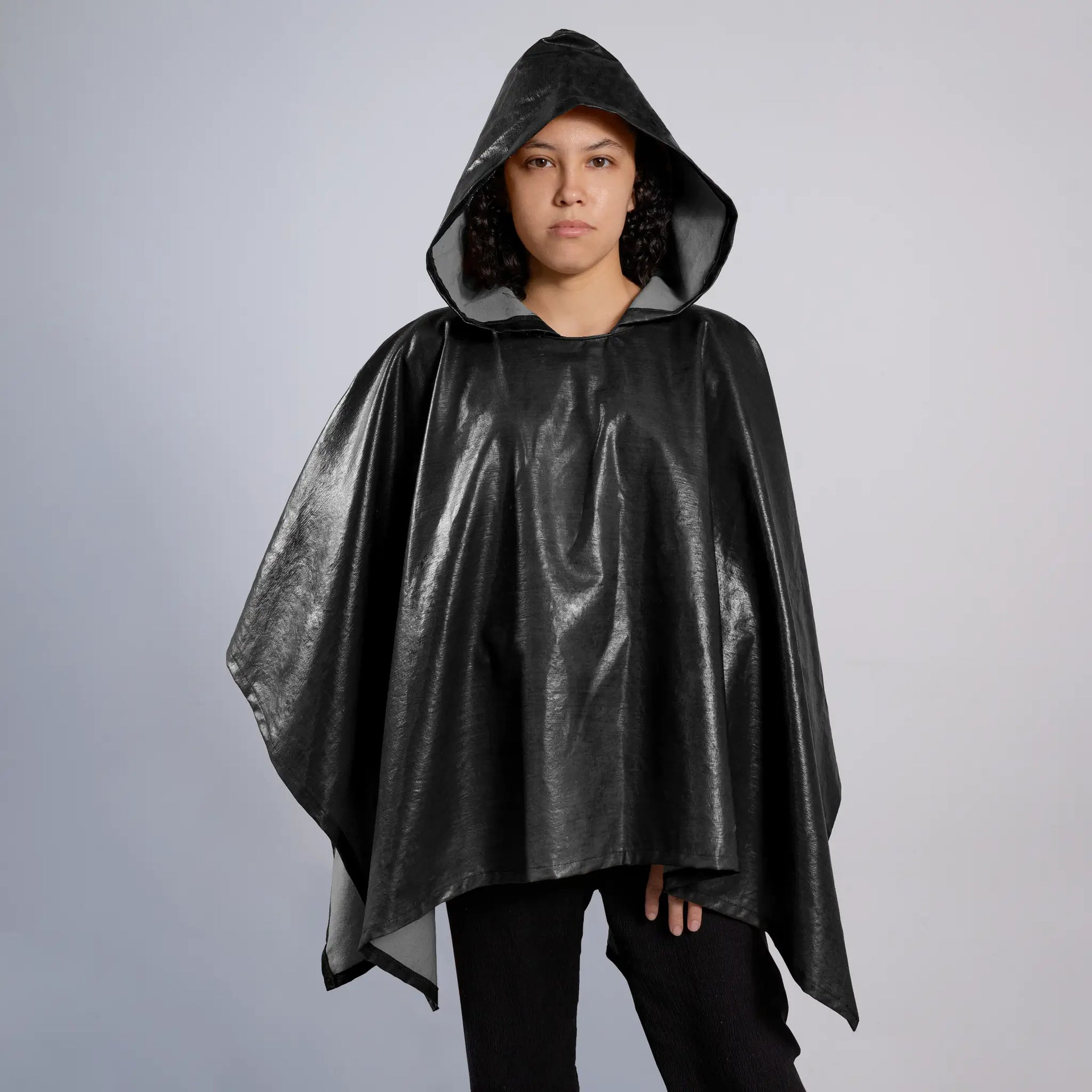 Plastic Free Waterproof Hooded Rain Poncho