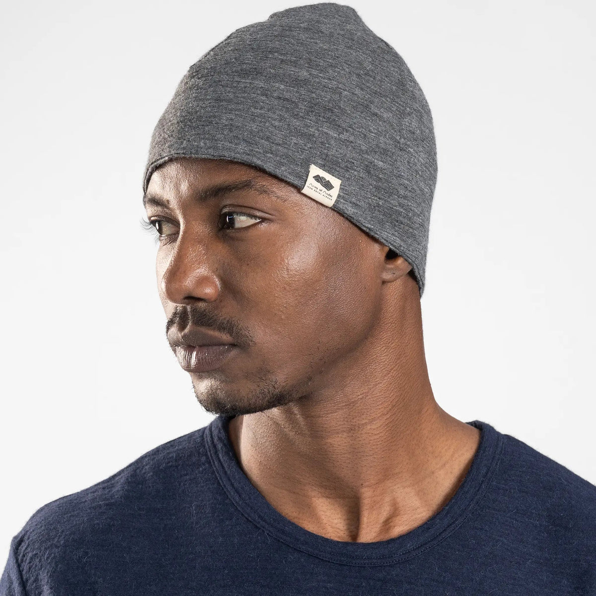 Alpaca Wool Beanie: 160 Ultralight color gray