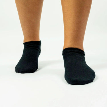 Unisex Alpaca Wool Slipper Socks: 300 Lightweight color Black