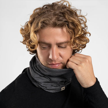 Alpaca Wool Neck Gaiter: 160 Ultralight color gray