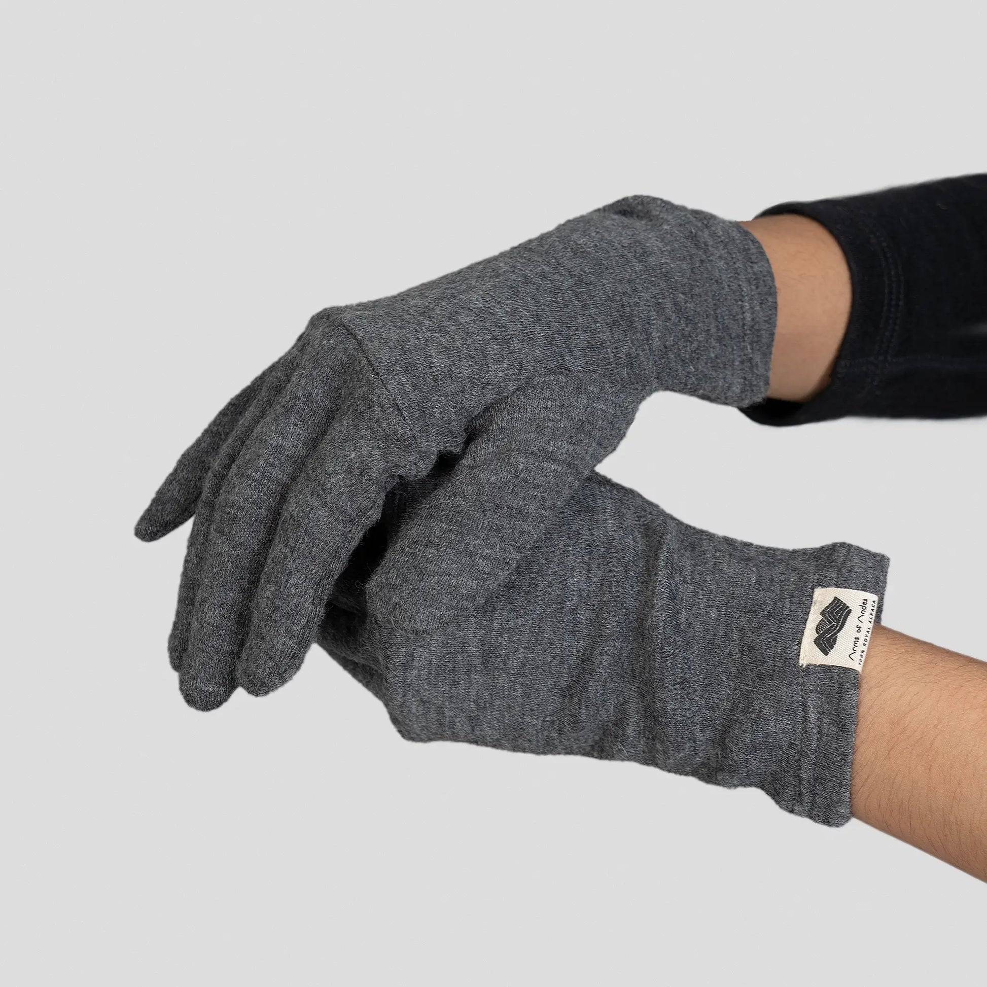 Unisex Alpaca Wool Gloves: 300 Lightweight color Gray