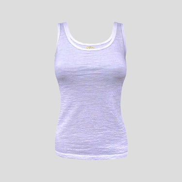 women alpaca wool tank top color lilac
