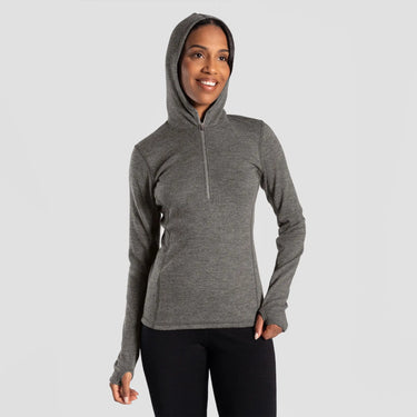 women breathable baselayer hoodie lightweight color natural gray