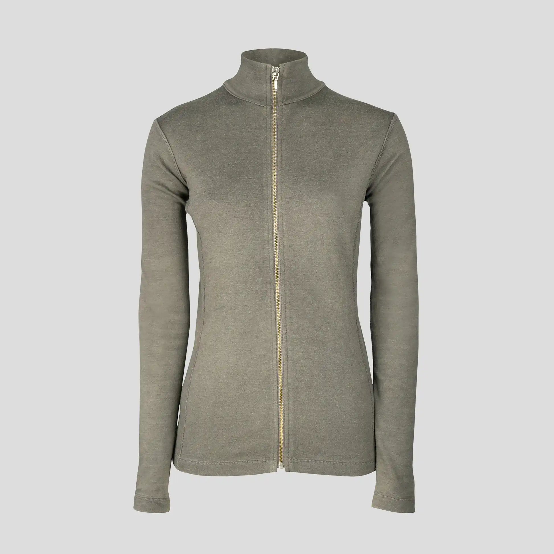 women comfortable alpaca wool jacket full zip midweight color natural gray