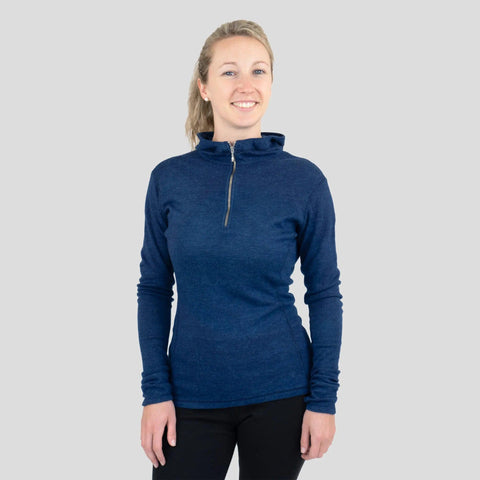 Women's Alpaca Wool Hoodie: 300 Lightweight Half-Zip