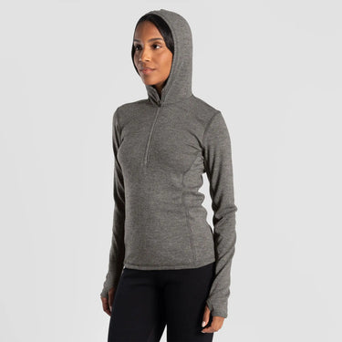 women natural product baselayer hoodie lightweight color natural gray