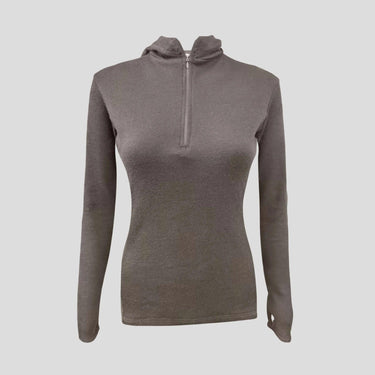 women royal alpaca wool baselayer hoodie lightweight color natural gray