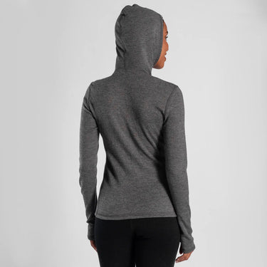 women versatile design baselayer hoodie lightweight color gray