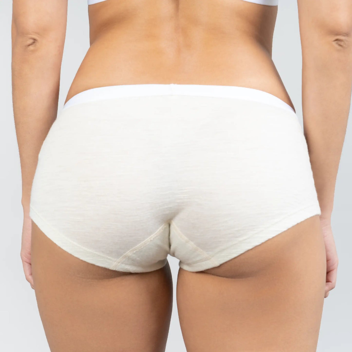 Women's Alpaca Wool Panties: 160 Ultralight color Natural White