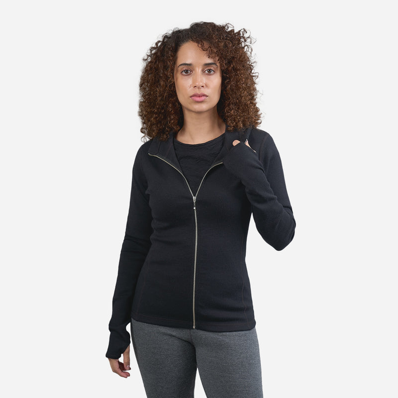 Wool zip hoodie women's sale