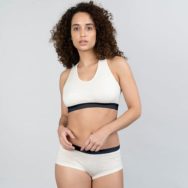 Women's Alpaca Wool Sports Bra: 160 Ultralight color Undyed