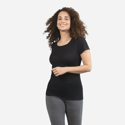 Women's Alpaca Wool T-Shirt: 160 Ultralight Crew Neck