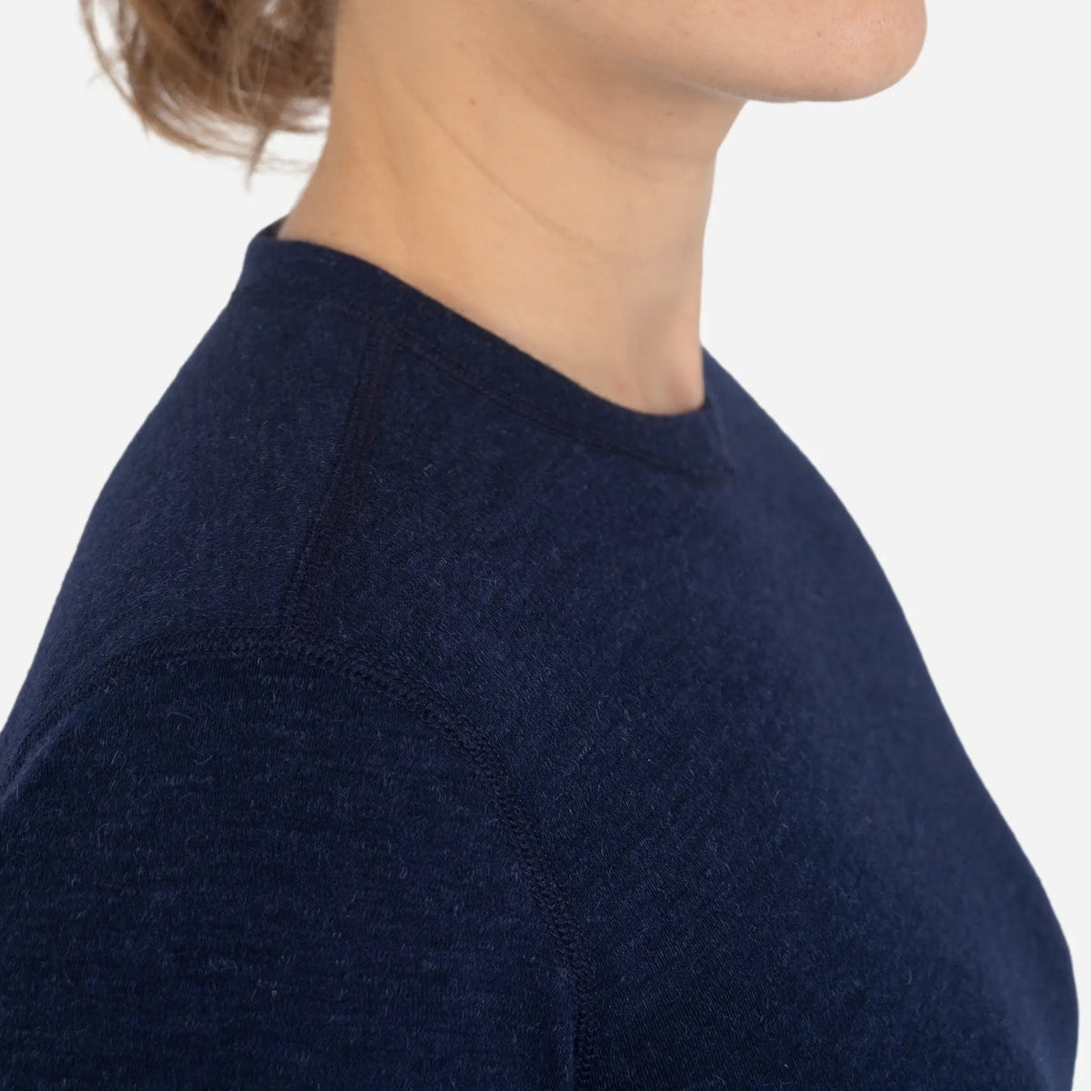 Women's Alpaca Wool Sweater: 300 Lightweight color navy blue