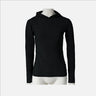 womens alpaca wool sun hoodie color black