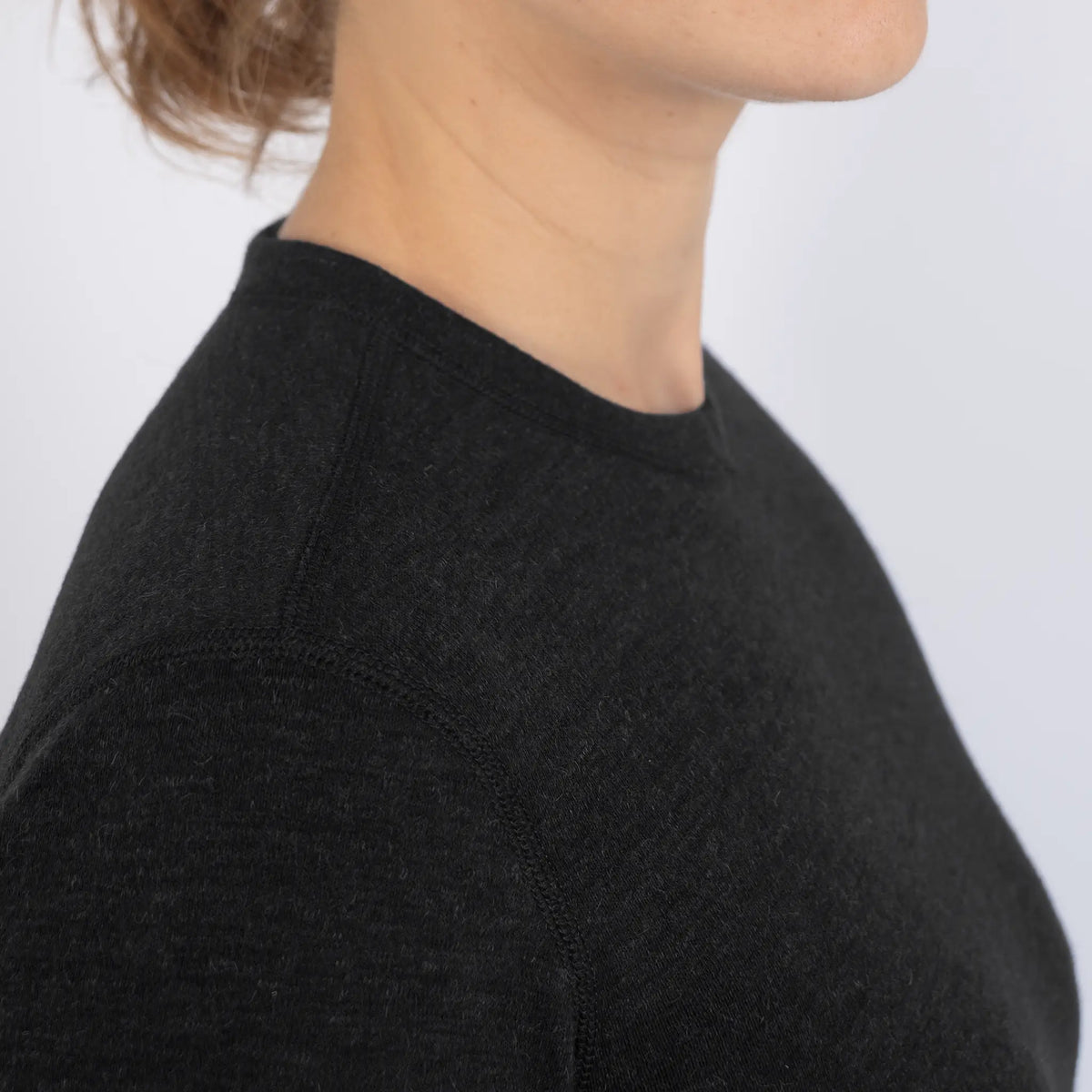 womens alpaca wool sweater midweight moisture wicking color black