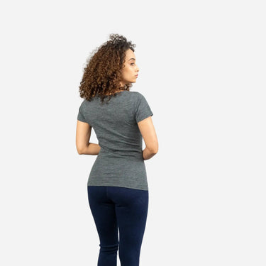 Women's Alpaca Wool T-Shirt: 160 Ultralight Crew Neck color Gray