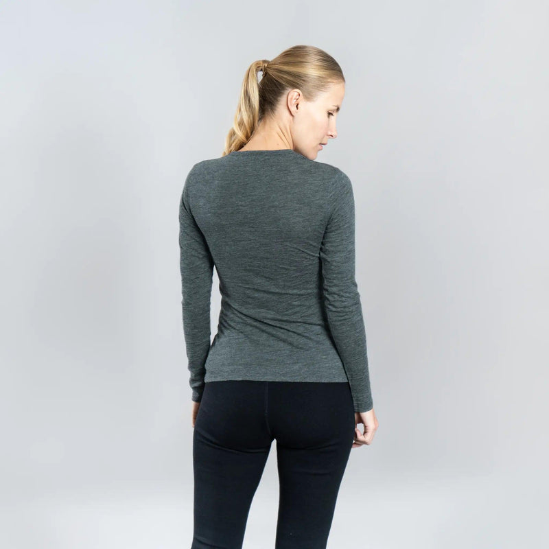 womens anti odor long sleeve shirt color gray