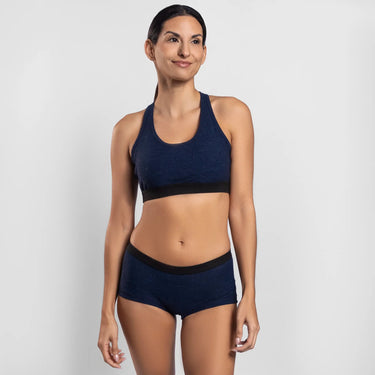 womens antibacterial sports bra ultralight color navy blue