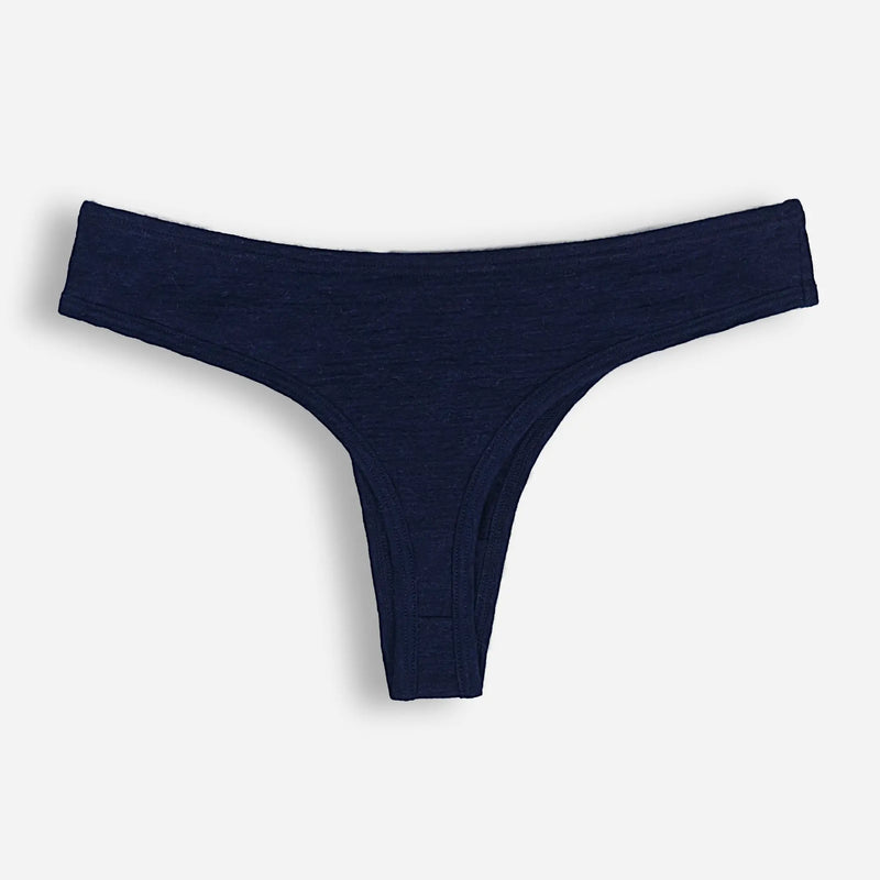 womens antibacterial thong color navy blue