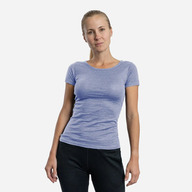 womens antibacterial tshirt crew neck color lilac