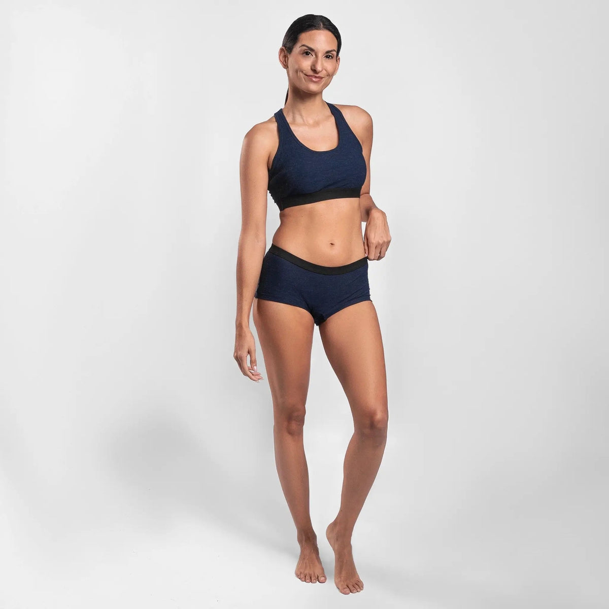 Women's Alpaca Wool Panties: 160 Ultralight color Navy Blue
