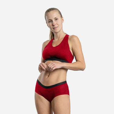 womens antiodor sports bra ultralight color red