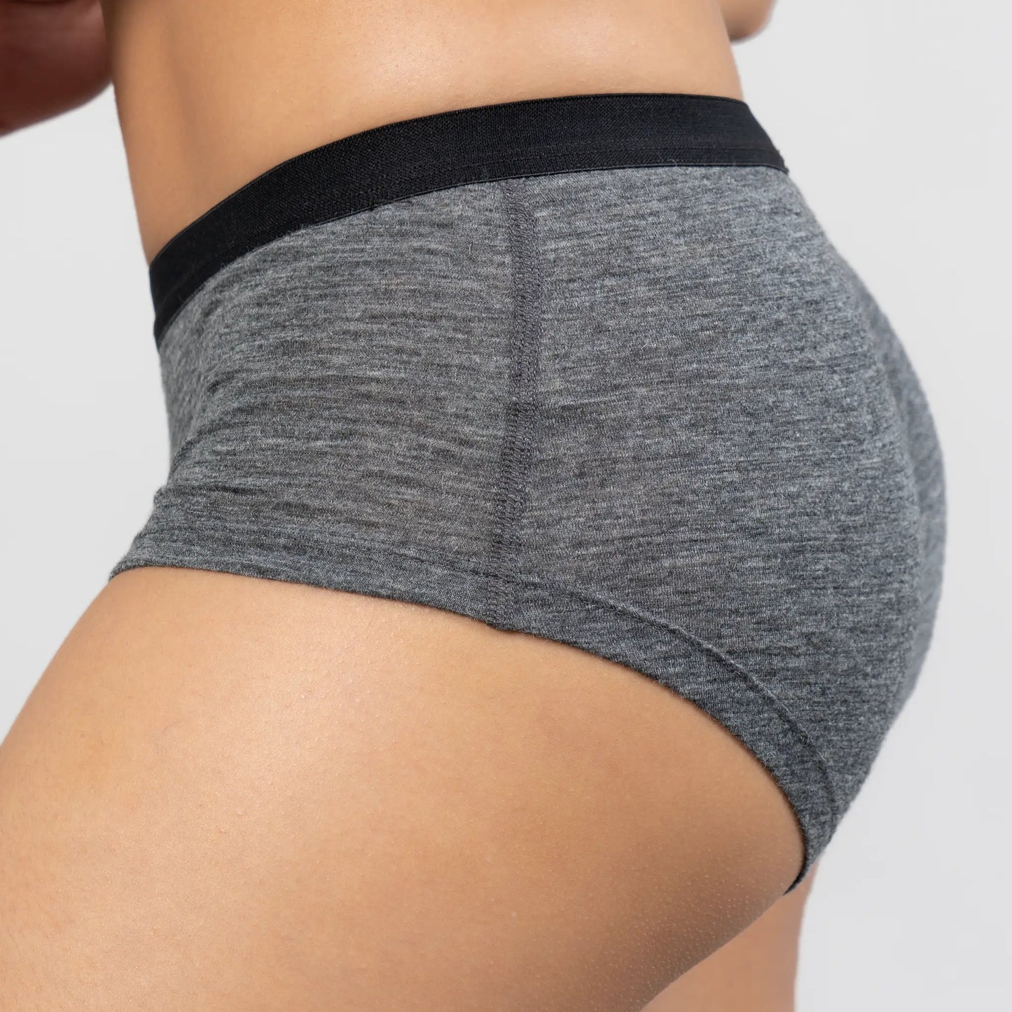 Women's Alpaca Wool Panties: 160 Ultralight color gray