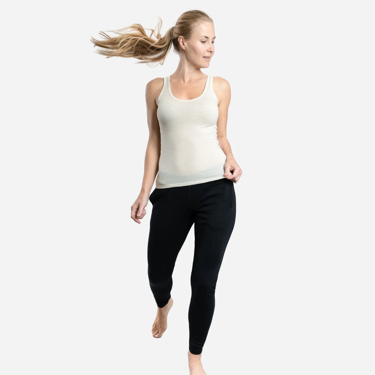 womens best fleece tank top ultralight color natural white