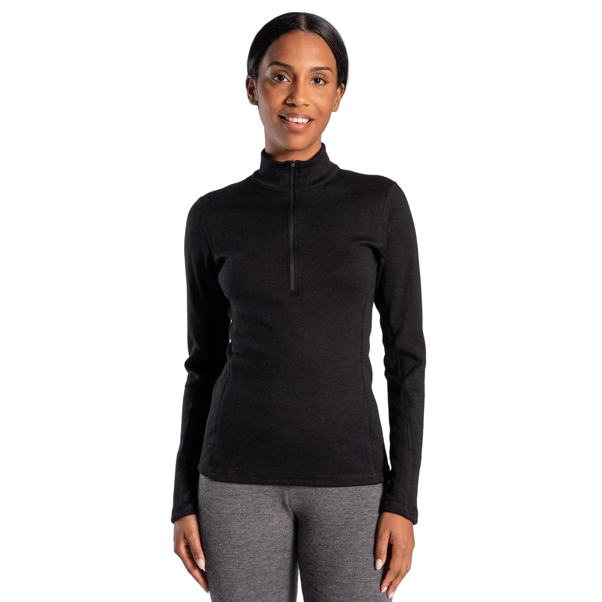 Women's Alpaca Wool Base Layer: 300 Lightweight Half-Zip