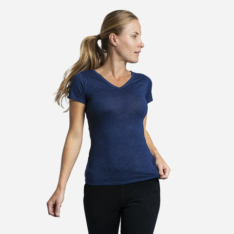 Women's Alpaca Wool Shirt: 160 Ultralight V-Neck