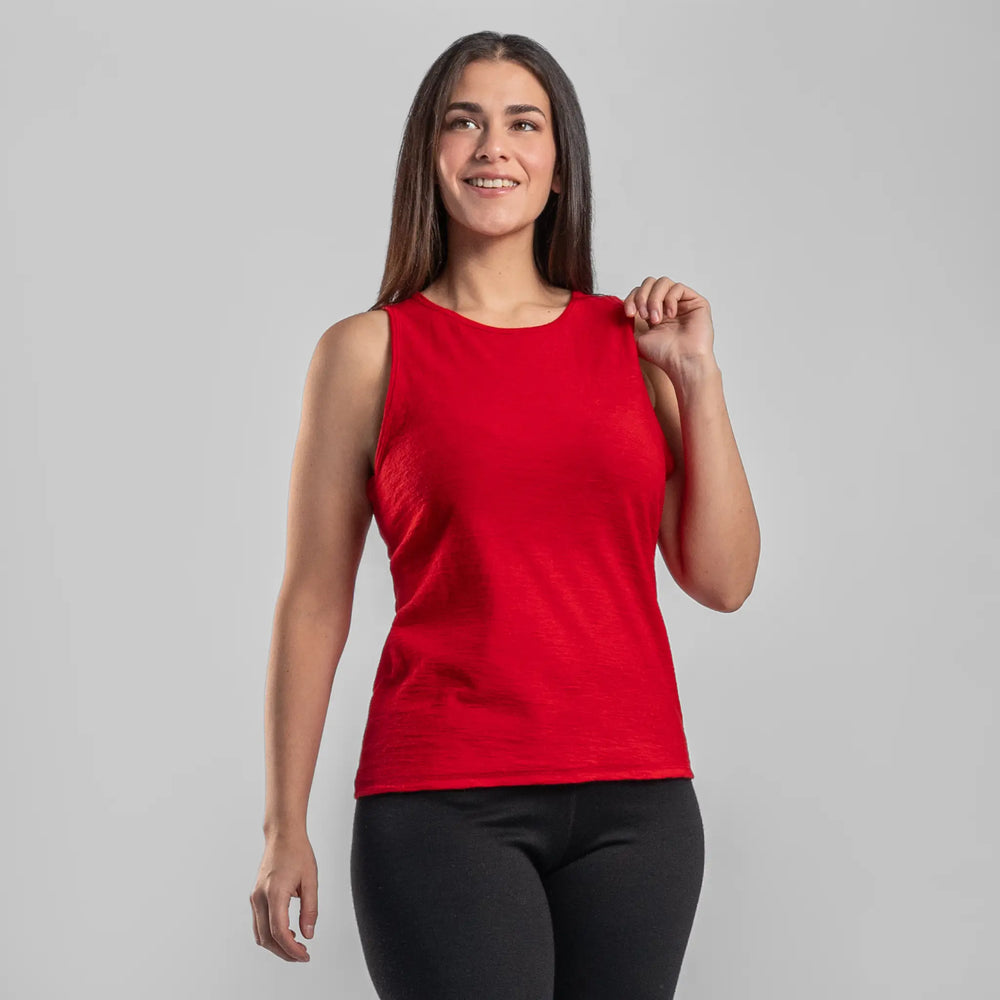 Women's Alpaca Wool Running Tank Top: 160 Ultralight