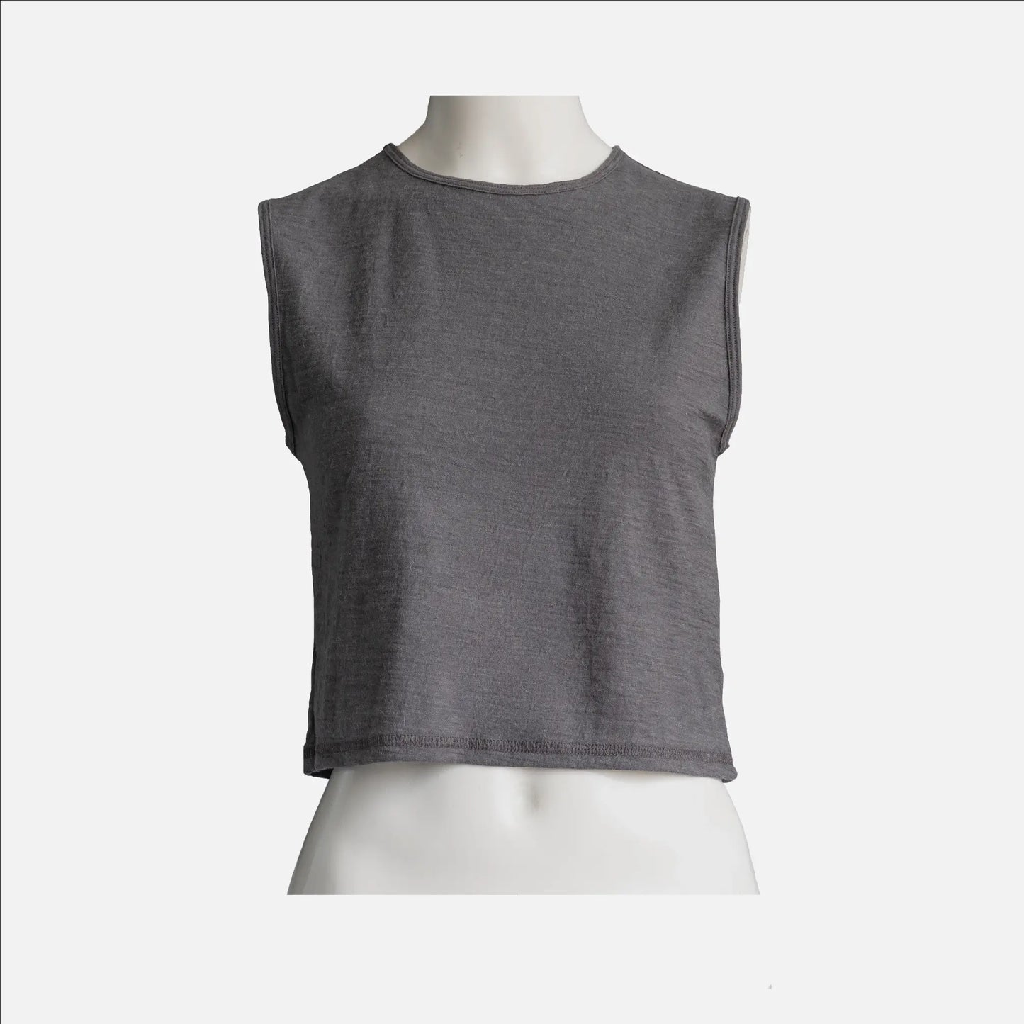 womens breathable crop tank ultralight color gray