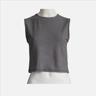 womens breathable crop tank ultralight color gray