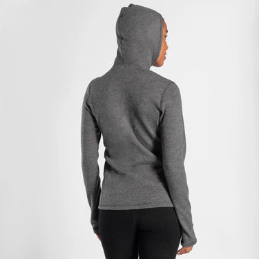 womens breathable hoodie jacket full zip color gray